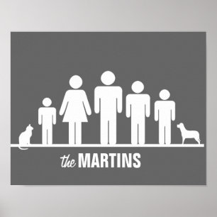 Personalize uma família do poster cinco