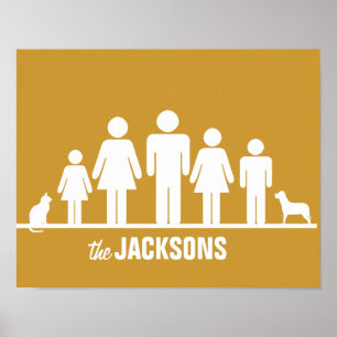 Personalize uma família do poster cinco