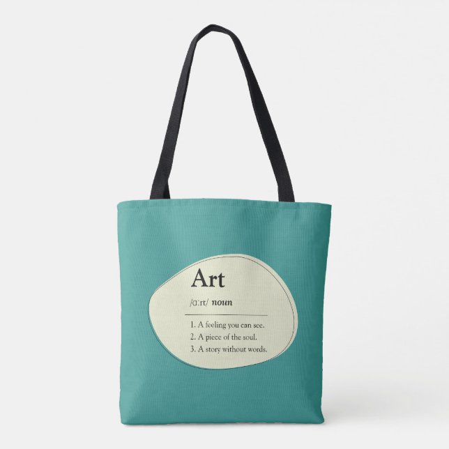 Personalized Art Definition Tote Bag (Verso)