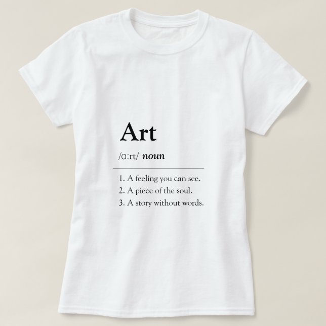Personalized Art Dictionary Style T-Shirt (Frente do Design)