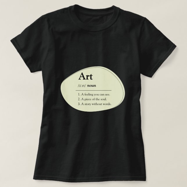 Personalized Art Dictionary Style T-Shirt (Frente do Design)