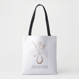 Personalized Botanical Easter Tote Bag 