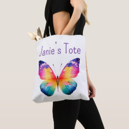 Personalized butterfly tote