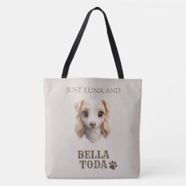 Personalized Chibi Dog & Owner Name Tote