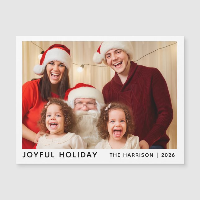 Personalized Christmas Photo Keepsake Holiday  (Frente)
