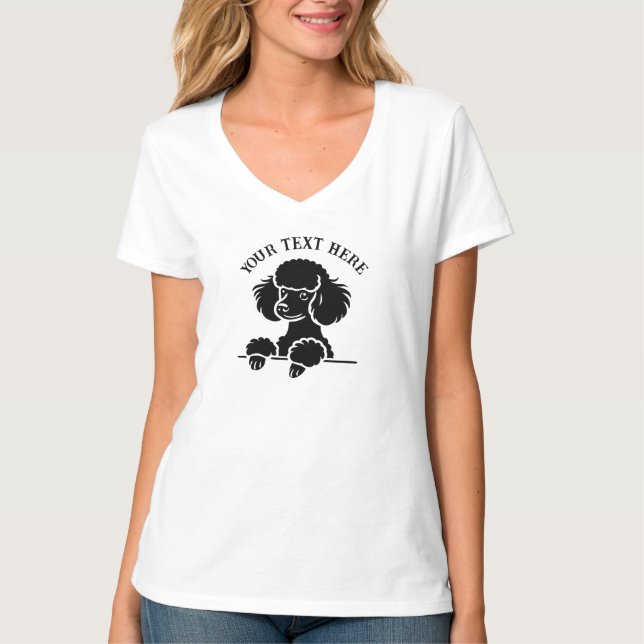 Personalized Cute Dog T-Shirt – Custom Text Pet (Frente)