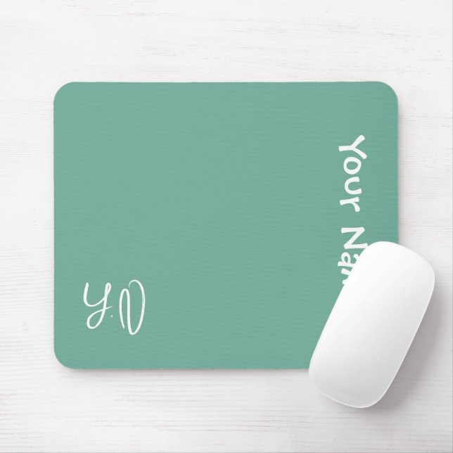Personalized Cute Mouse Pad – Name & Initials Gift (Com mouse)