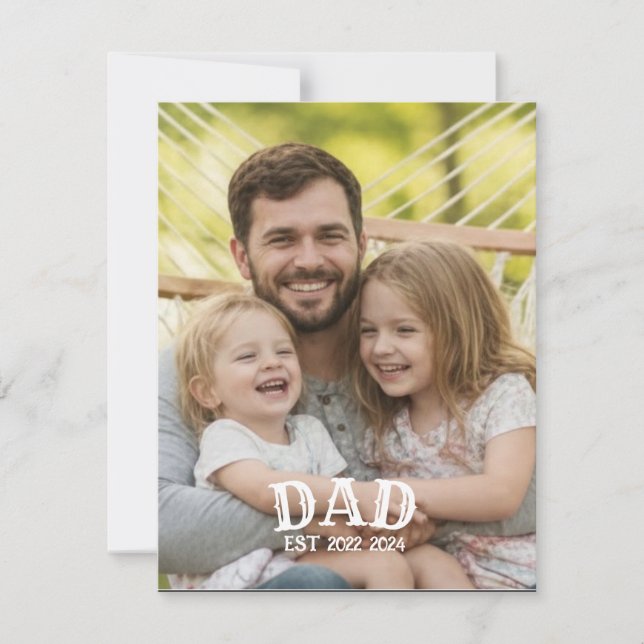 Personalized Dad EST Photo Card (Frente)