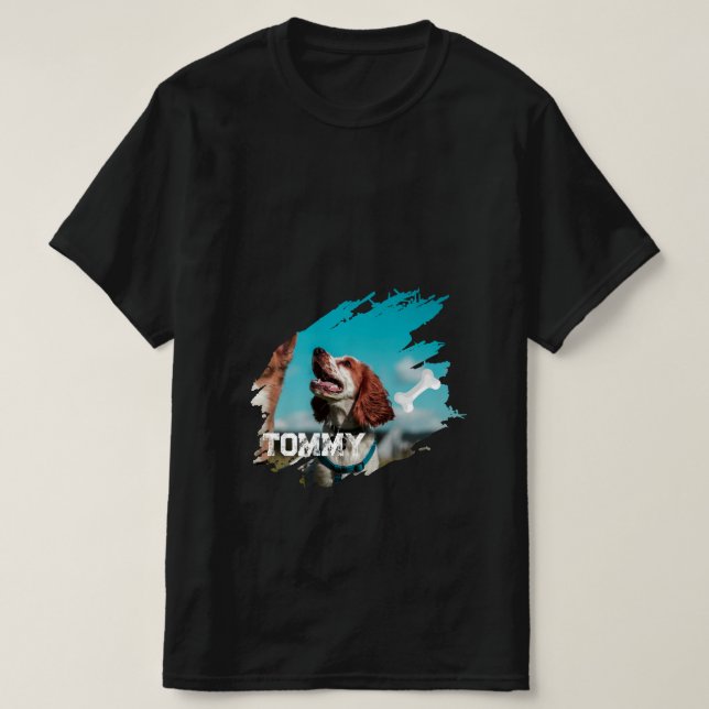 Personalized Dog Photo T-Shirt (Frente do Design)