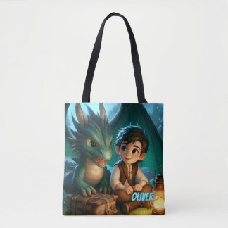 Personalized Dragon Adventure Tote Bag for Kids