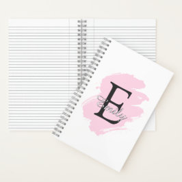Personalized Dusty Rose Monogram Spiral Notebook