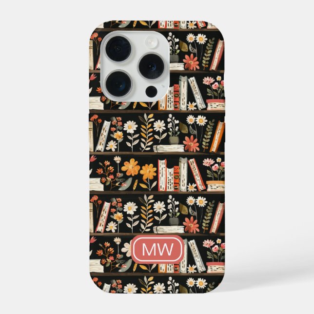 Personalized Floral Bookshelf Phone Case (Verso)
