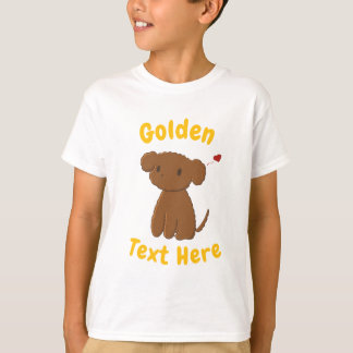 Personalized Golden Doodle Dog Kids T-shirt