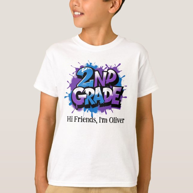 Personalized Graphic Kid T-shirt - Back To School (Frente)
