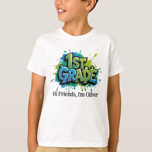 Personalized Graphic Kid T-shirt - Back To School (Frente)