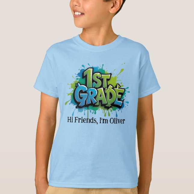 Personalized Graphic Kid T-shirt - Back To School (Frente)
