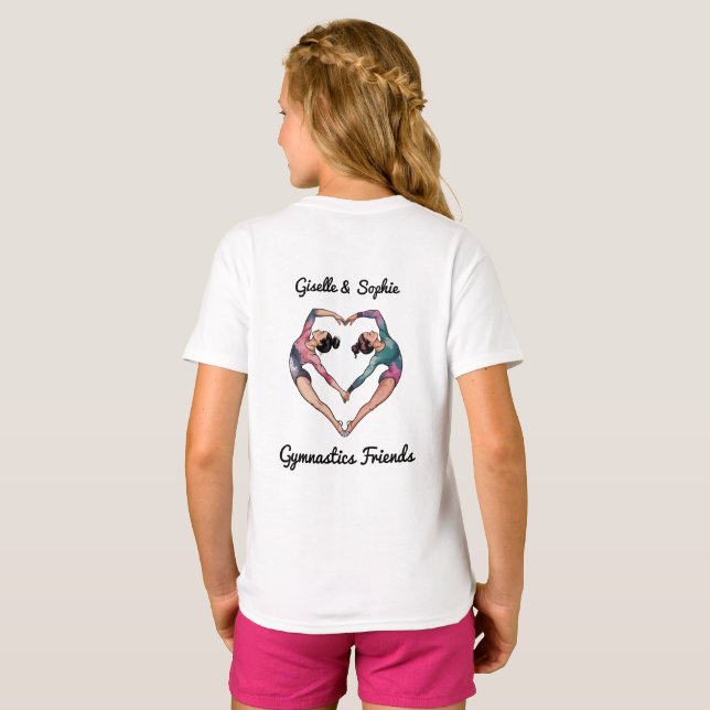 Personalized Gymnastics Friends T-Shirt (Parte Traseira Completa)