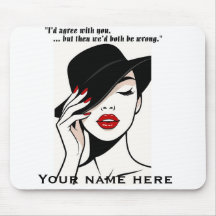 Personalized humorous mouse pad