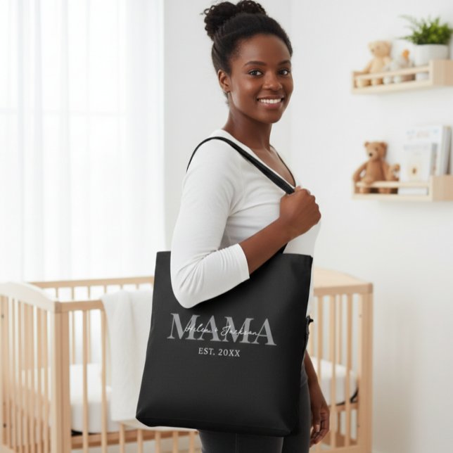Personalized Mama Tote Bag with Name and Year (Criador carregado)