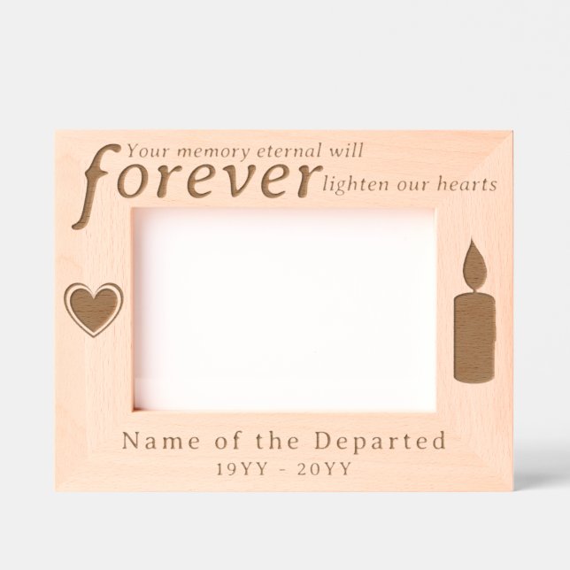 Personalized Memorial Remembrance Hearts, Candle (Front)