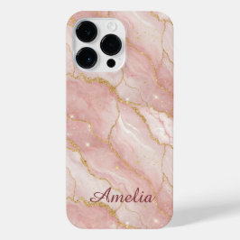 Personalized Modern Rose Quartz Marble Gold