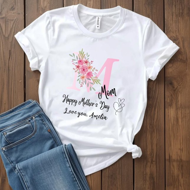 Personalized Mom Initial T-Shirt (Criador carregado)