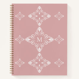 Personalized Monogram Dusty Rose Vector Pattern