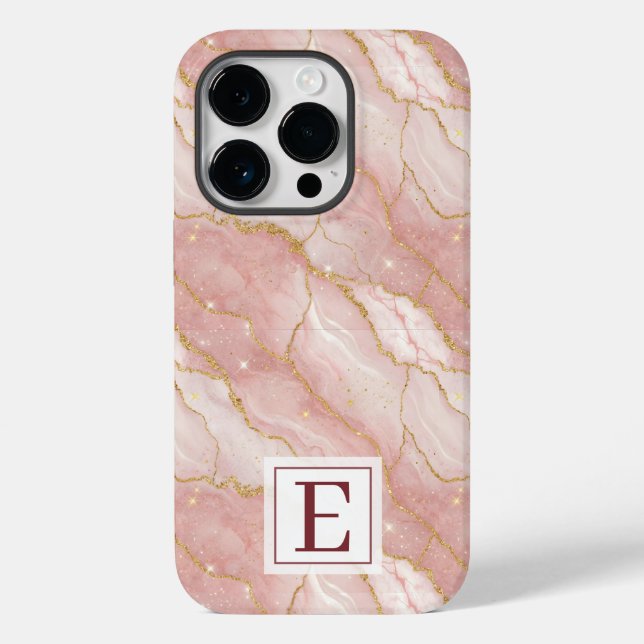 Personalized Monogram Rose Quartz Gold (Verso)