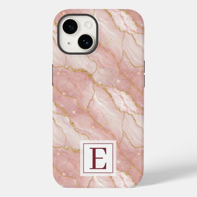 Personalized Monogram Rose Quartz Gold (Verso)