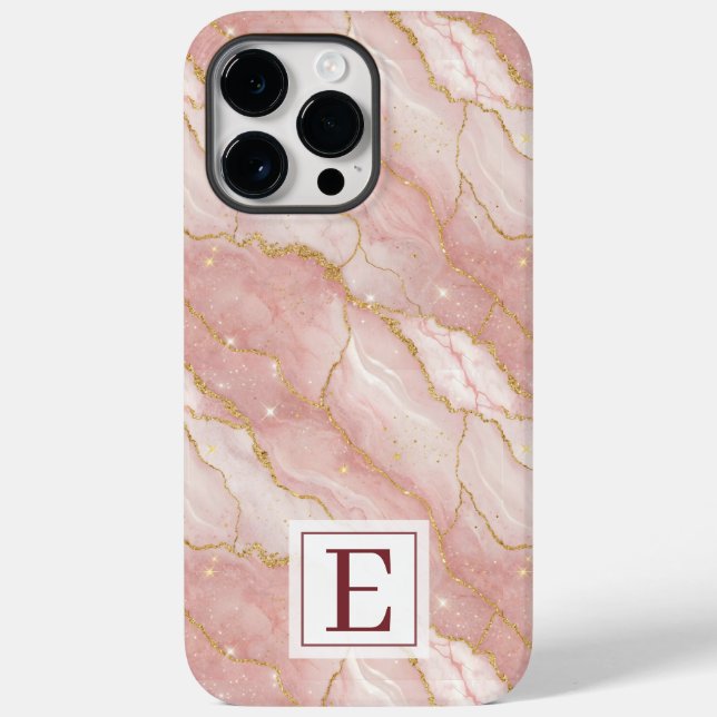 Personalized Monogram Rose Quartz Gold (Verso)