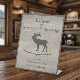 Personalized Mountain Lodge Guest WiFi Sign