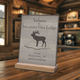 Personalized Mountain Lodge Guest WiFi Sign
