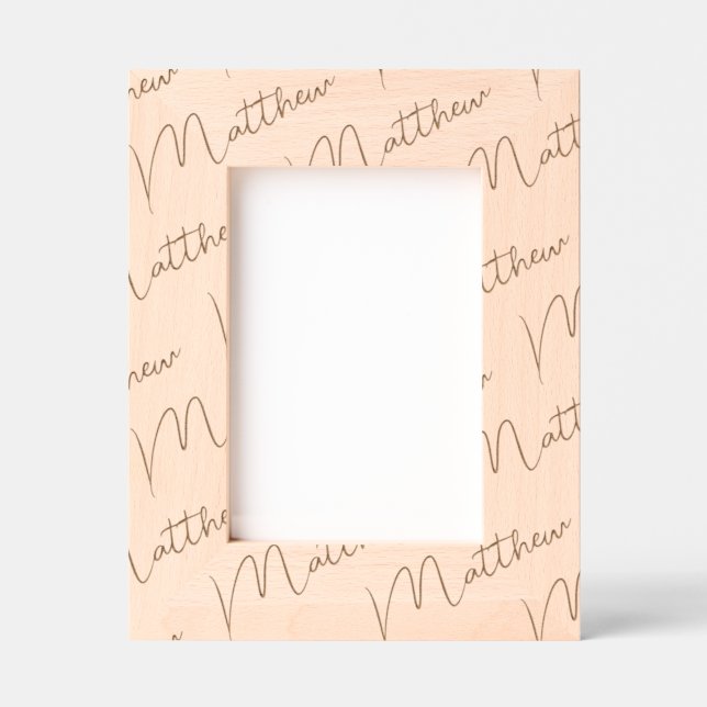 Personalized Photo Frame, Name Handwritten, 5x7,  (Front)