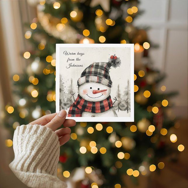 Personalized Snowman Christmas with Family Name (Criador carregado)
