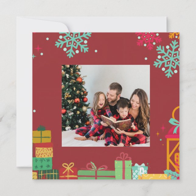 Personalized Square Holiday Card (Frente)