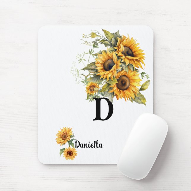 Personalized Sunflower Mousepad (Com mouse)