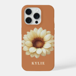 Personalized Sunflower Name Terra Cotta Phone Case