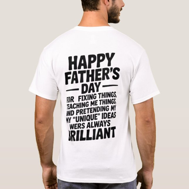 Personalized T-shirt Father's Day (Verso)