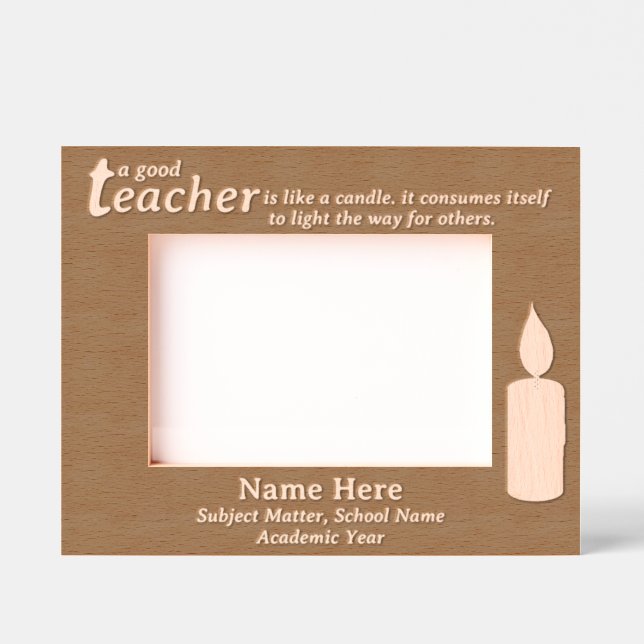 Personalized Teacher Candle Gift, Light on Dark (Front)