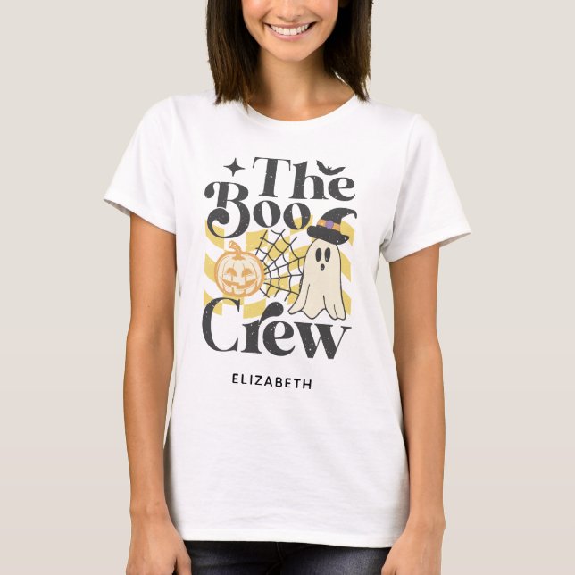 Personalized The Boo Crew Halloween T-Shirt (Frente)