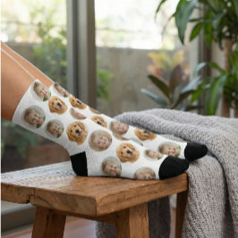 Personalized Three-Photo Face Socks | Custom Gift
