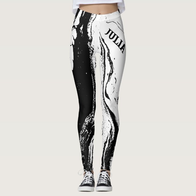 Personalized Trendy Abstract Design Leggings (Frente)