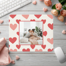 Personalized Valentine Photo Heart Mouse Pad