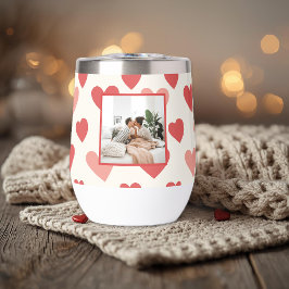 Personalized Valentine Photo Heart Water Bottle