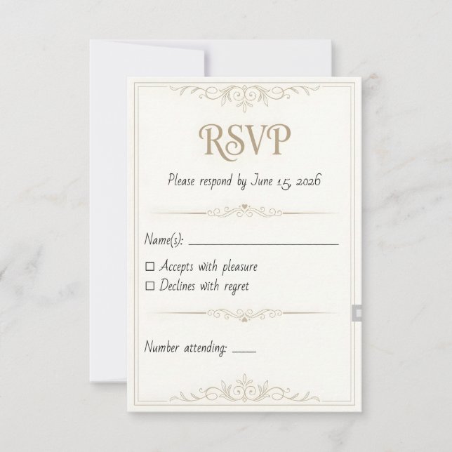 Personalized Wedding RSVP Card – 3.5x5 Printable (Frente)
