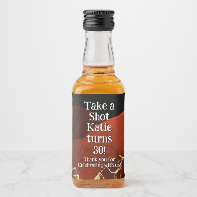 Personalized Whiskey Bottle Label – Birthday Party (Frente)