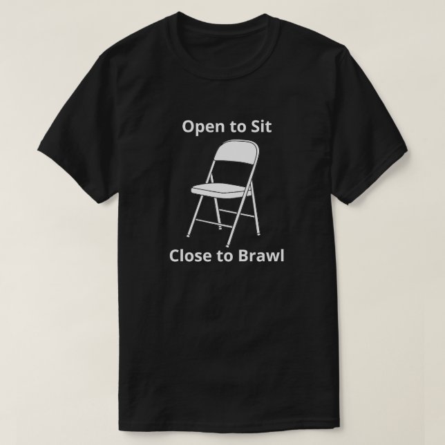 Perto de Brawl Alabama Folheando Cadeira T-Shirt (Frente do Design)