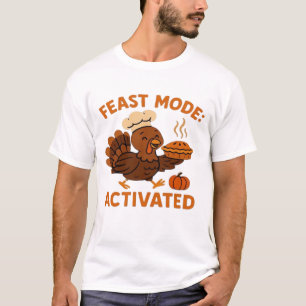 Peru Chef com Torta de Abóbora Camiseta Oversized.
