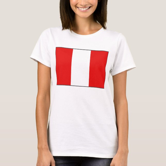 Peru Flag x Map T-Shirt (Frente)