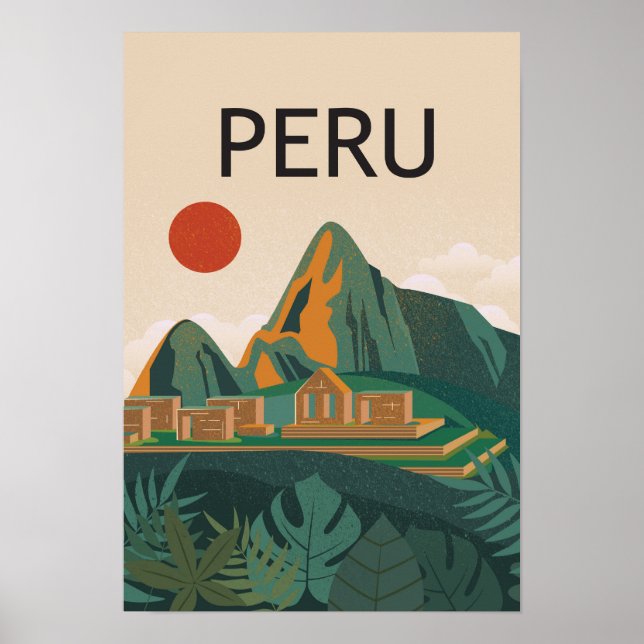 Peru machu picchu poster (Frente)